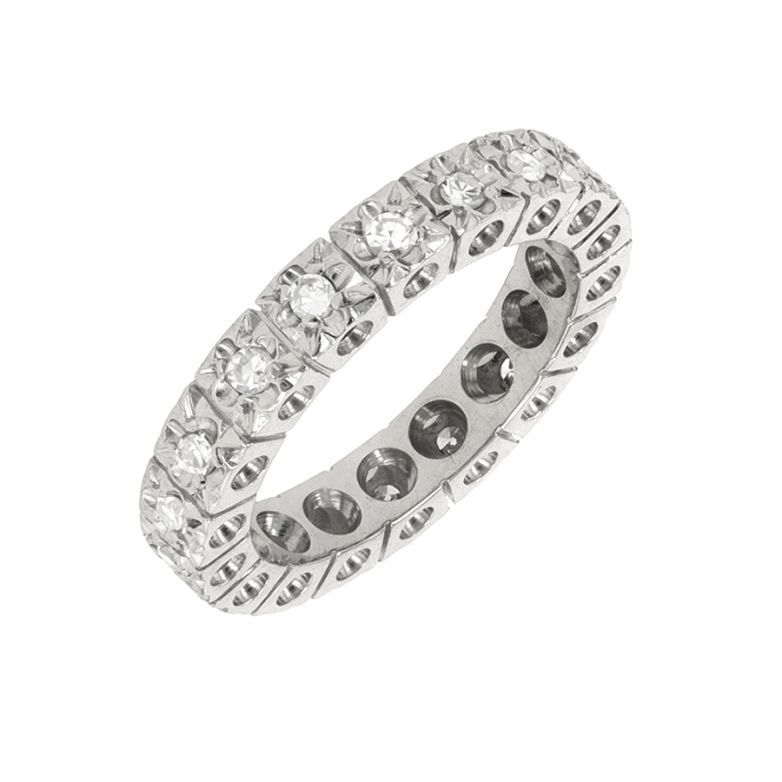 Alliance tour complet diamants 0.36 carat or blanc 4.68g Comme neuf -  reconditionné disponible sur Gemme Les Bijoux